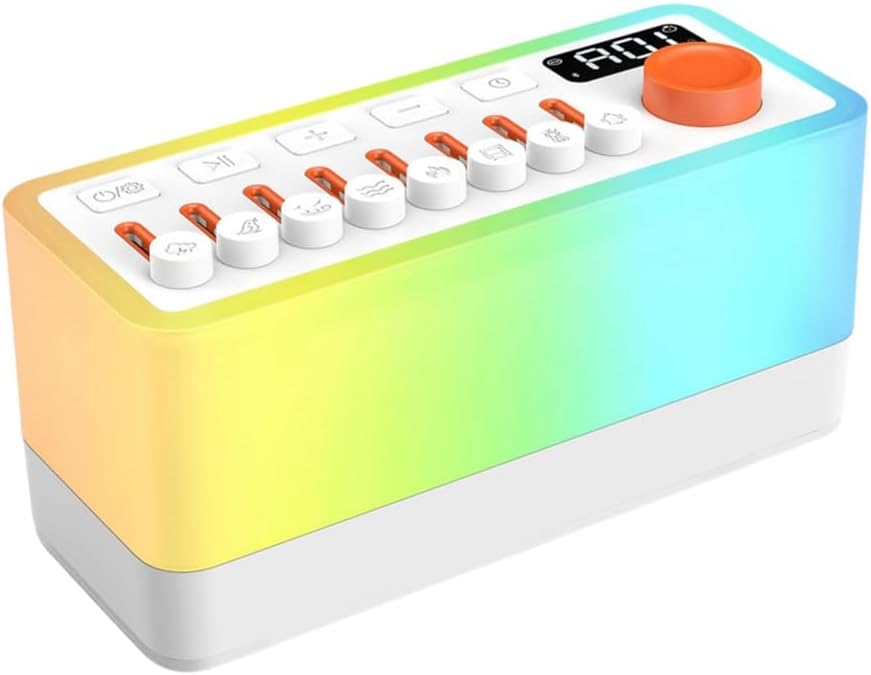 Weißrauschgenerator Mit 8 Modi – Bluetooth-lautsprecher Mit 12 Rgb-nachtlichtern
