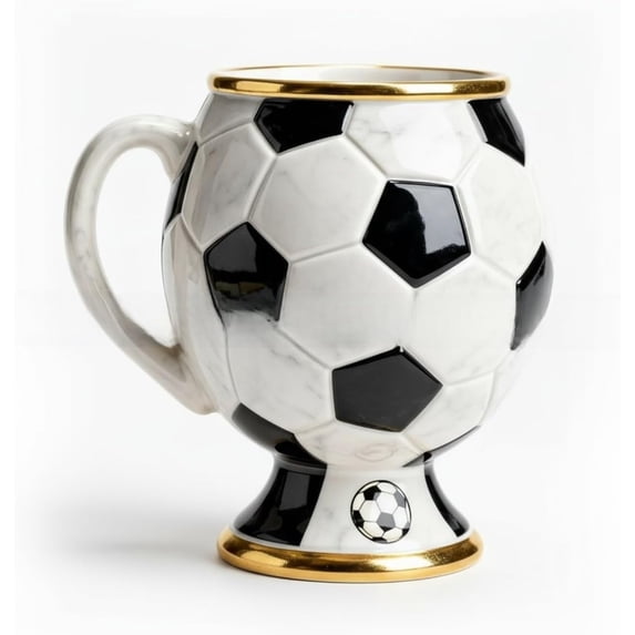 Tasse Mit Fußballmotiv – 10-oz-keramiktasse, Ideal Für Heißen Tee, Cappuccino Und Heiße Schokolade Geschenkidee Mit Fußballmotiv, Tasse Mit Henkel.