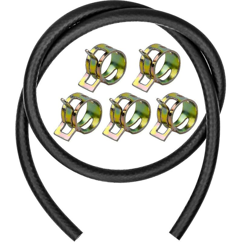 Crea Fuel Hose 1 Meter 7mm Gasoline Hose Kit With 10 Clamps Fuel Line Gasoline Hose For Small Engines Motorcycle Marine Gas Diesel Gasoline