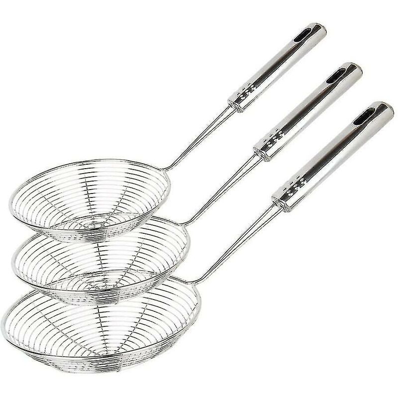 Crea Spider Strainer Skimmer Set Of 3 Asian Strainer Ladle Stainless Steel Wire Skimmer Spoon With H Z644