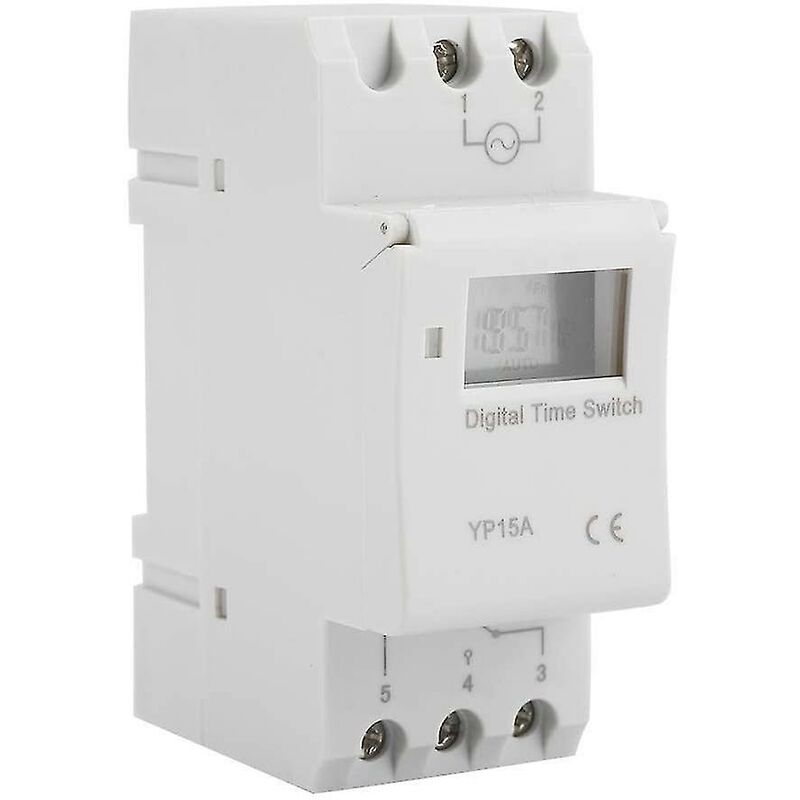 Commutateur Programmable Sur Rail Din Crea 15a Avec Relais De Minuterie Programmable Lcd Numérique (ac220v)