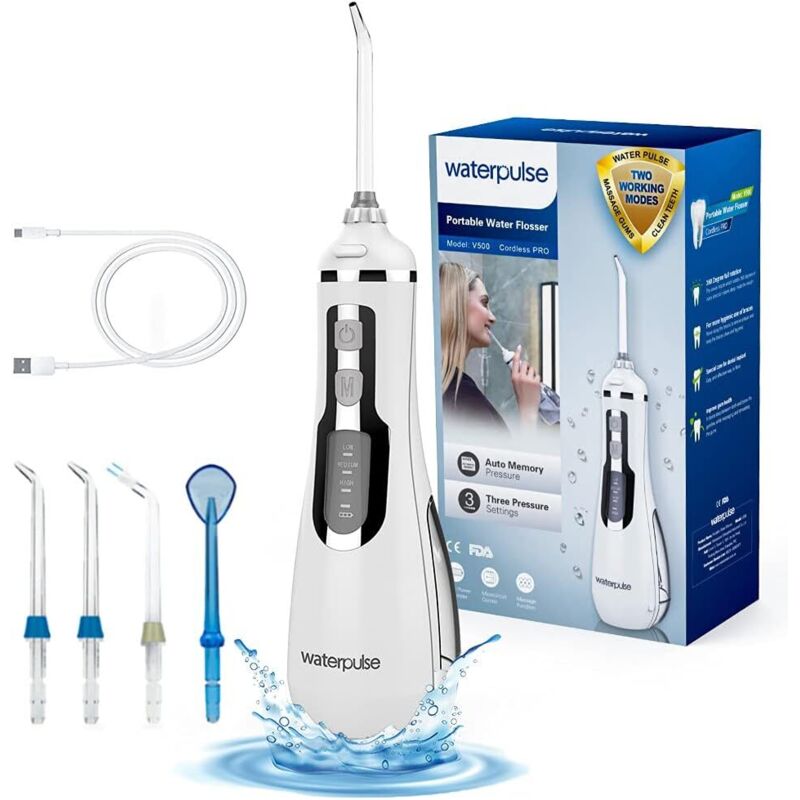 Hydropulseur Dentaire Portable Sans Fil V500 Avec Fonction Massage