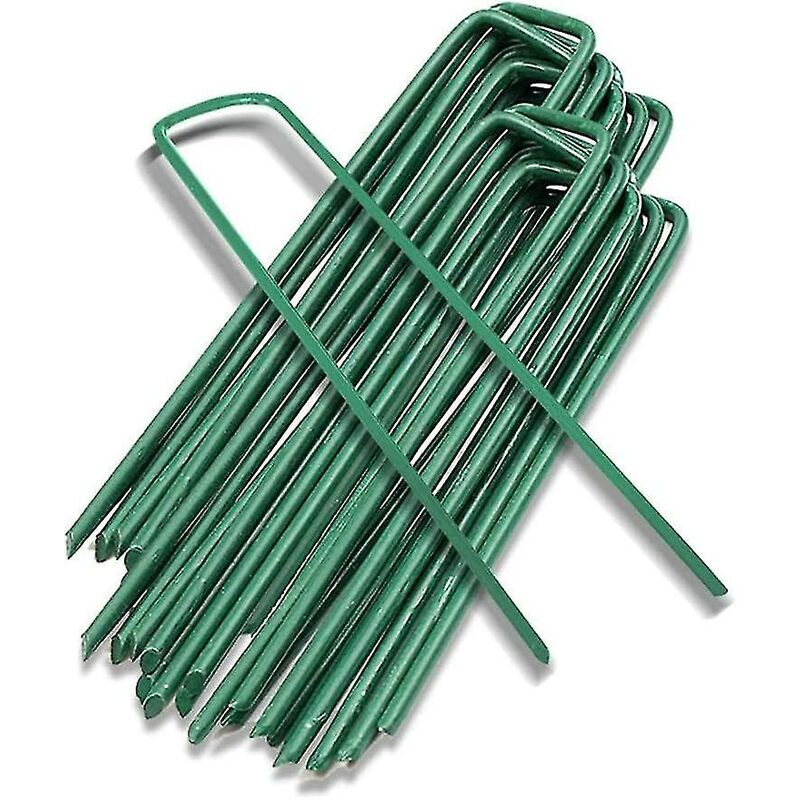 Crea Garden Staples Galvanized Ground Pegs Gardening Stakes Pins Spikes For Landscape Securing Lawn Farm Weed Barrier Grass Fabric Netting More Application