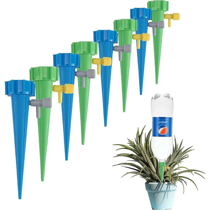 Crea 20 Packs Self Watering Spikes, Adjustable Plant Watering Spikes With Slow Release Control Valve Switch For Garden Plants Indoor & Outdoor