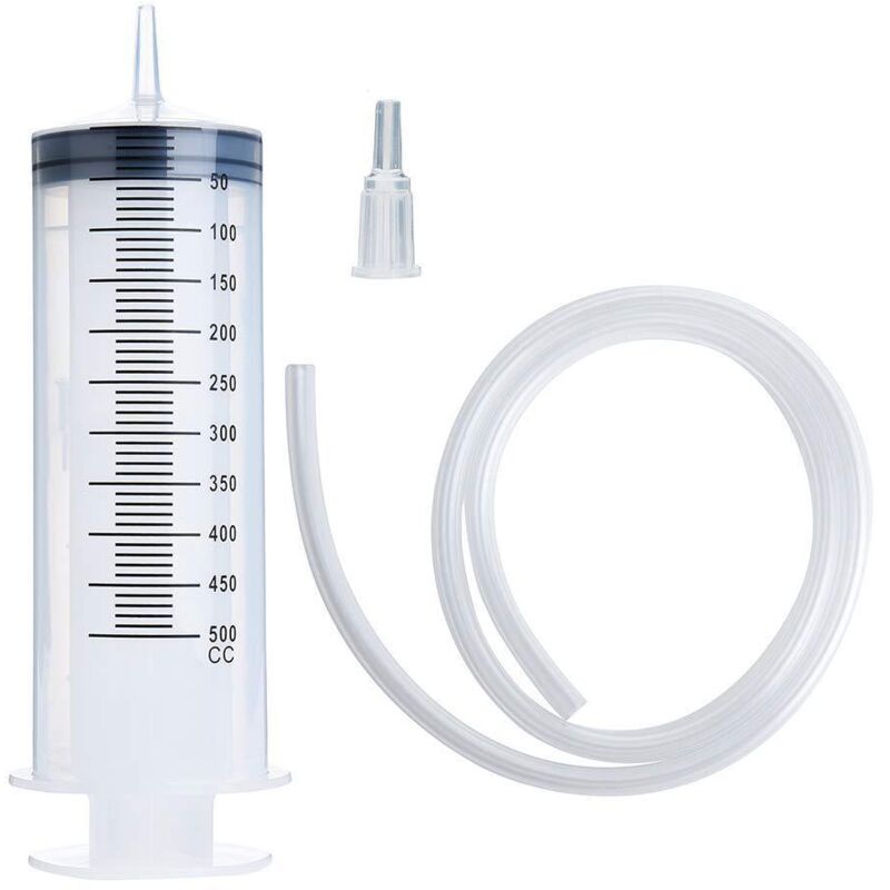 Seringue Crea 500 Ml, Pompe Réutilisable De Grande Capacité, Mesure Avec Tube D'Encre D'Alimentation De 1m
