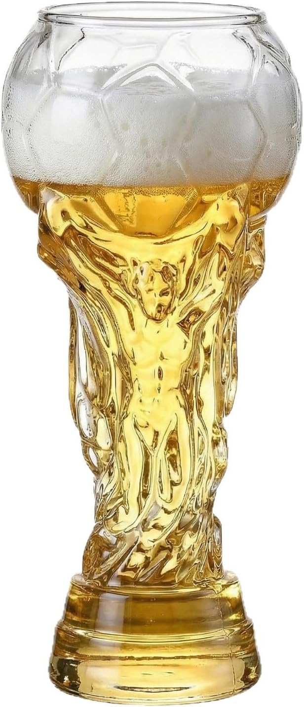 Chopin 2026 Bierglas Im Fußball-design – 500-ml-bierglas In Form Eines Fußballs, Krug Im Stil Einer Meisterschaftstrophäe, Trink- Und Wasserglas