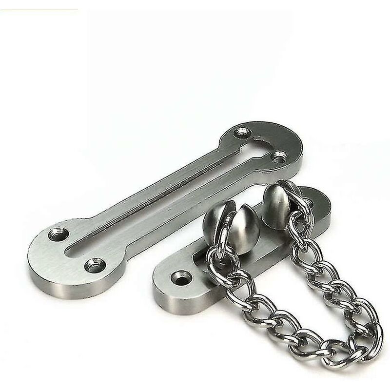 Crea Extra-thick Door Chain Lock-- Sus304 Stainless Steel Casting Door Security Chain Guard, Heavy Duty Latch Lock For Inside Door, Brushed Nickel Finish(e