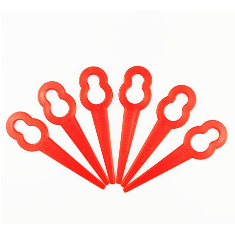 100pcs Lames En Plastique Rouge L76 12x7mm - Accessoires De Remplacement Pour Coupe-bordures Sans Fil Einhell