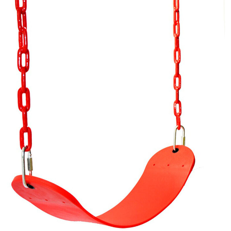 Siège De Balançoire Supportant 660 Lb Avec Chaîne Antirouille De 120 Cm, Balançoire D'Arbre Pour Aire De Jeux Extérieure (rouge)