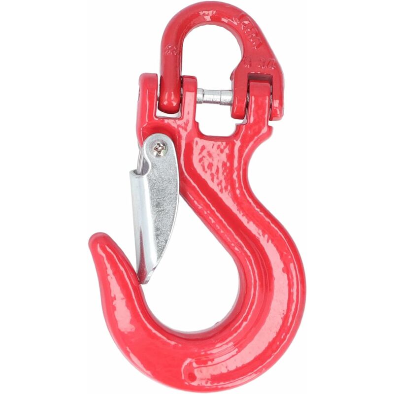 Keenso Crochet De Câble De Treuil, Crochet De Loquet De Sécurité Crochet De Chape De Remorque De Treuil Rouge 2t De Chargement 80 En Acier Universel Avec Loquet De Sécurité Robuste