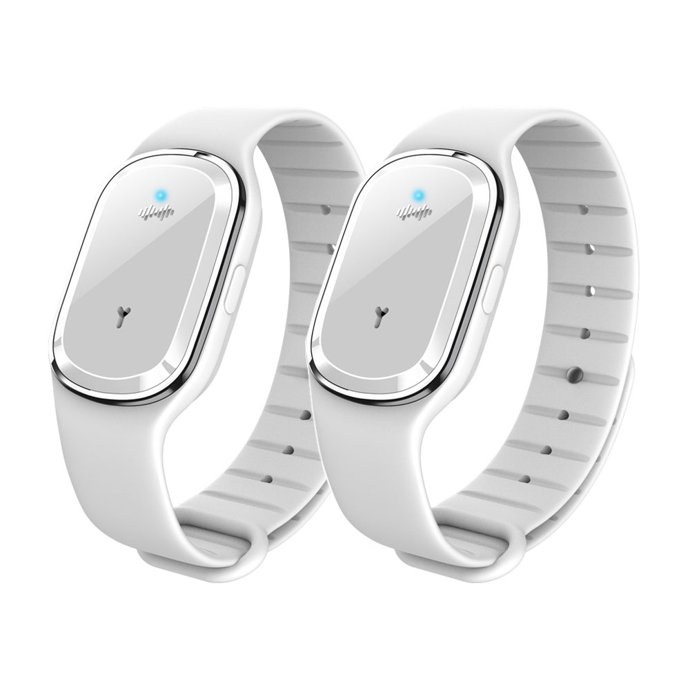 Ultraschall-mückenschutzarmband In Form Einer Uhr, Usb-aufladbar, Geeignet Für Erwachsene Und Kinder, 2er-pack.