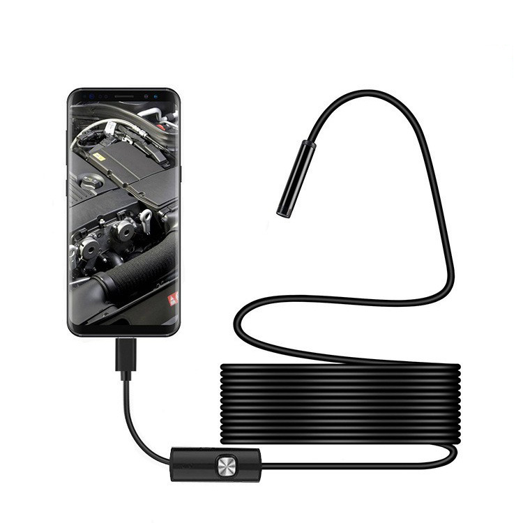 Endoskop Typ C, 5,5-mm-endoskopkamera Für Android-, Windows- Und Macbook-geräte Mit 6 Leds – 5 M