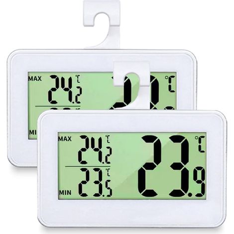 Kühlschrankthermometer Mit Lcd-bildschirm, Funktion Zur Aufzeichnung Von Höchst- Und Tiefsttemperaturen, Geeignet Für Küchen, Keller Und Weinkeller.