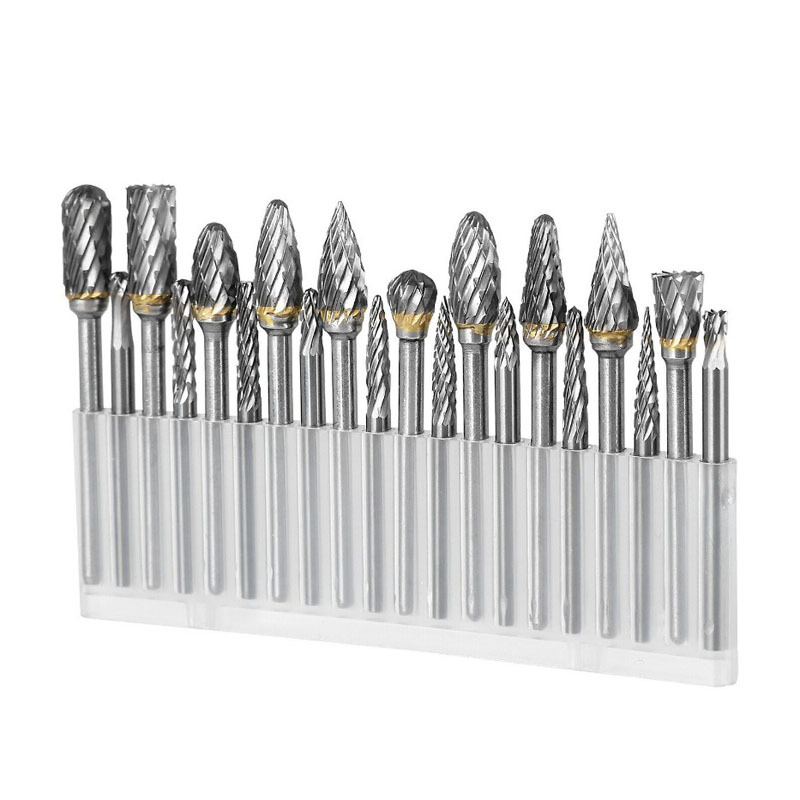 Set Mit 20 Ultraharten Wolframkarbid-rotationswerkzeugen, 1/8"-schaft, Doppelt Schneidend, Kompatibel Mit Dremel (keine Originalteile)