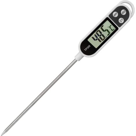 Digitales Fleischthermometer Mit Direkter Messwertanzeige, Langer Sonde Und Display, Geeignet Zum Grillen, Kochen Von Fleisch, Zucker, Milch, Wasser, Marmelade Und Braten (batterien Im Lieferumfang En