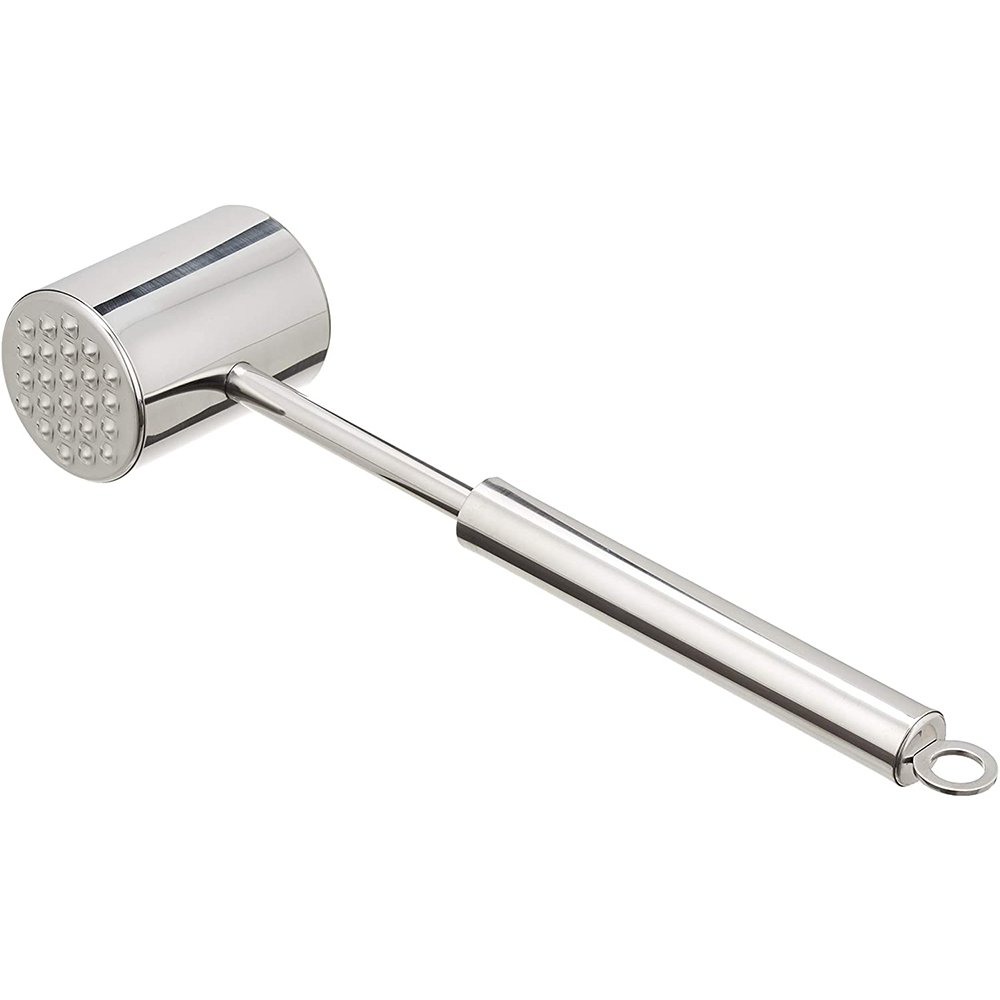 Dieser Runde Fleischzartmacher Aus Edelstahl 304 Eignet Sich Ideal Zum Zartmachen Von Steaks, Rindfleisch Und Geflügel. Er Ist Robust Und Liegt Gut In Der Hand.