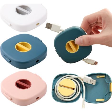 Set Aus 3 Ausziehbaren Und Drehbaren Kabelorganisatoren - Tragbarer Kabelorganisator Für Usb- Und Kopfhörerkabel - Kabelverwicklungsfreier Organizer, Geeignet Für Zuhause, Büro Und Reisen.