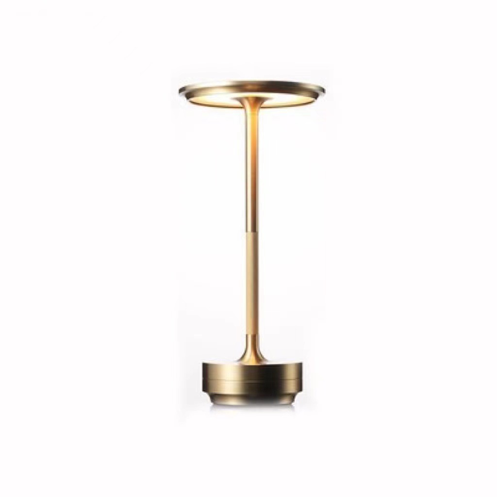 Einfache, Wiederaufladbare Schreibtischlampe, Für Bar, Restaurant, Einstellbare Lichtstimmung, Retro-stil, Tragbar, Usb-anschluss, 1 Stück (gold)