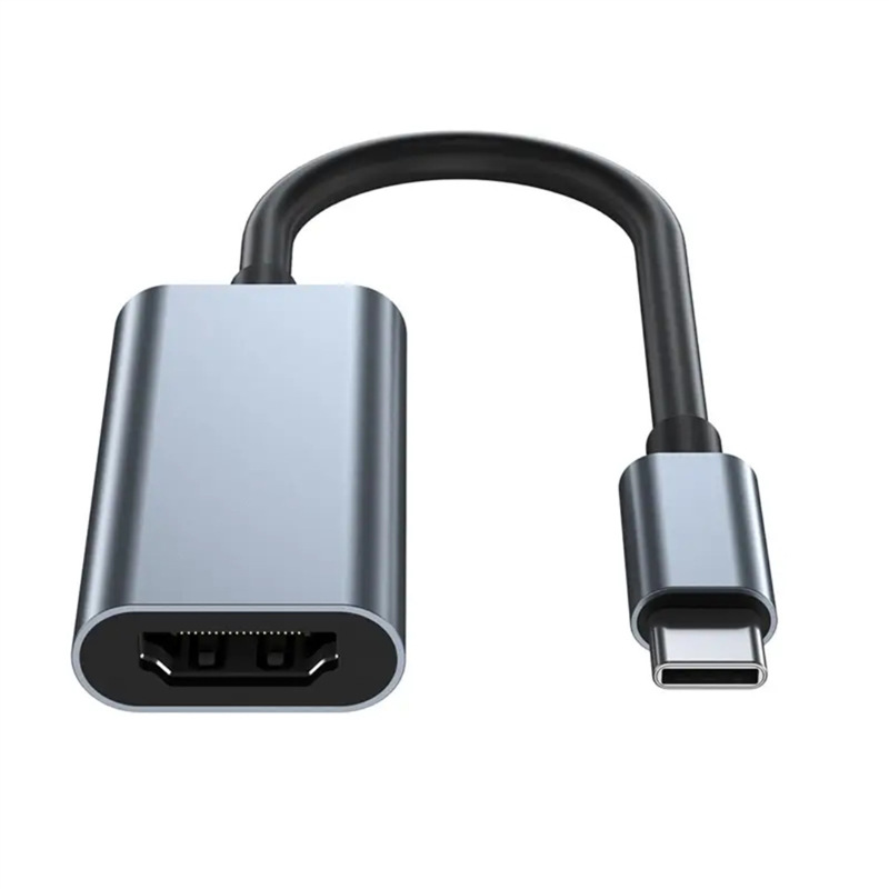 Usb 3.1 Typ-c Adapter – Typ-c Zu Hdmi Videokonverter Für Pc, Laptop, Computer Und Mobiltelefon – (4k 60 Hz, Grau)