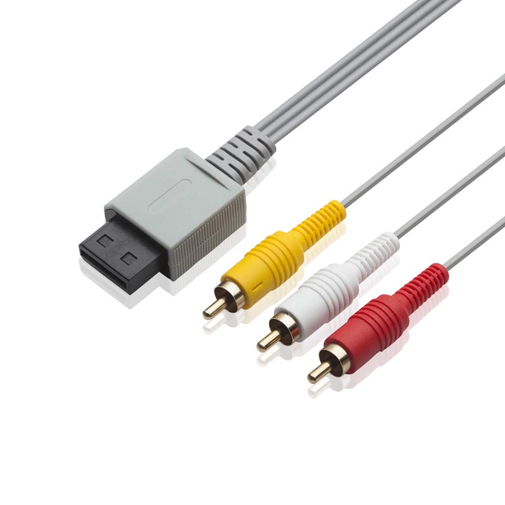 Av-kabel Für Wii/wii U, 1,8 Meter Langes Composite-kabel Mit 3 Vergoldeten Rca-anschlüssen, Kompatibel Mit 480p-auflösung, Wii/wii U, Tv Und Hd-fernseher.