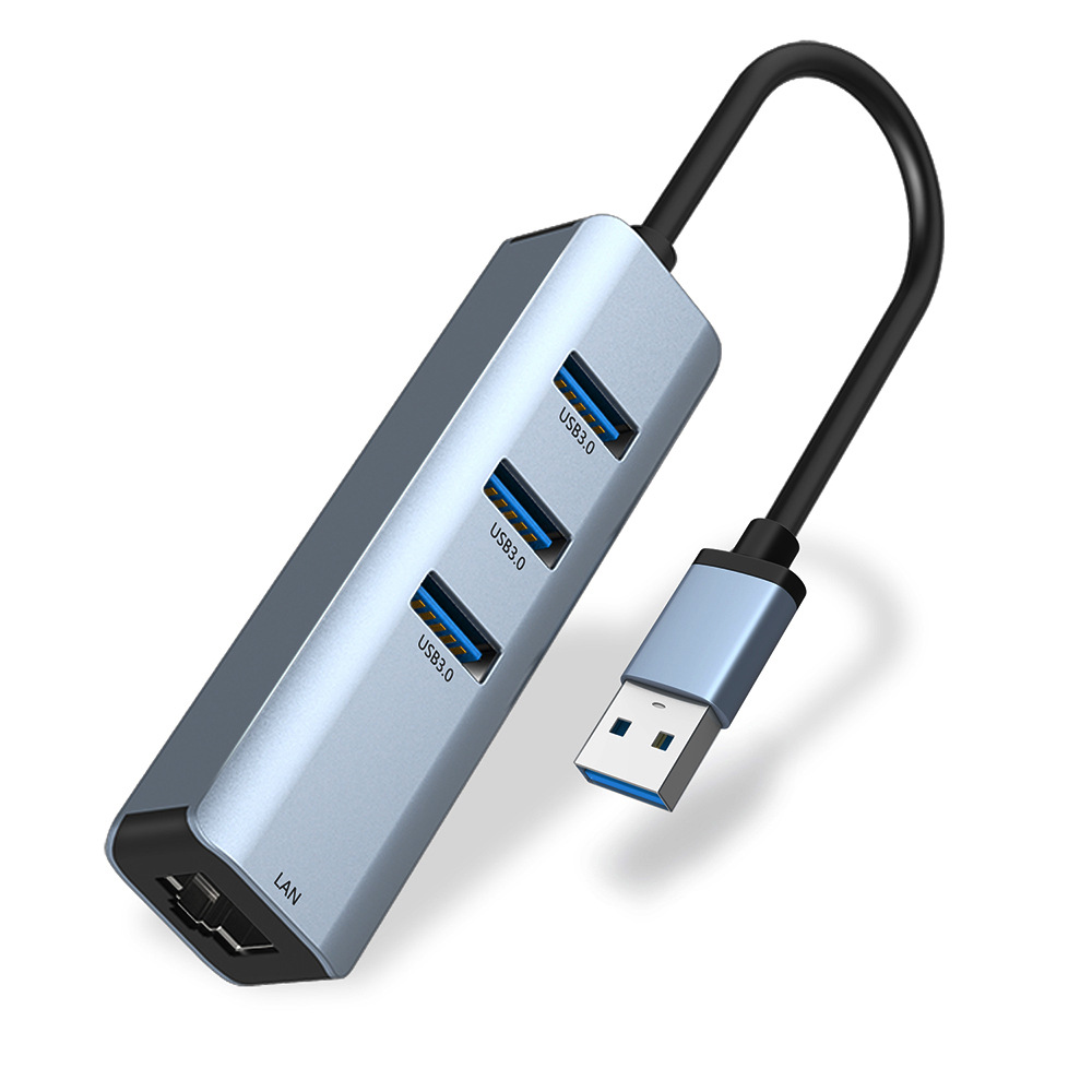Usb 3.0 Zu Ethernet-adapter, 3-port Usb 3.0 Hub Mit Gigabit Ethernet Rj45 10/100/1000 Adapter, Kompatibel Mit Windows 10, 8.1, Mac Os, Surface Pro, Linux, Chromebook Und Mehr.