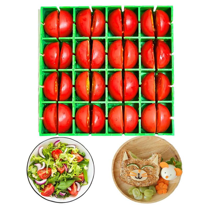 Traubenschneider, Obstschneider Mit 16 Fächern, Obstschneider Für Kleinkinder, Kindersicherer Obstschneider, Erdbeerschneider, Tomatenschneider, Spülmaschinenfest Für Kirschtomaten, Weintrauben Und Sa