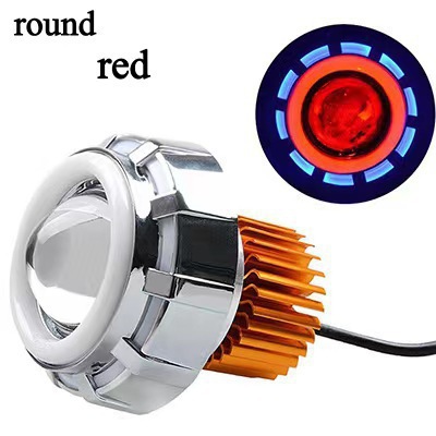Motorradscheinwerfer – Led-linsendesign, Ultrahelles Stroboskoplicht Mit Doppelring- Und Angel-eye-effekt, Fokus- Und Ringfunktionen, Eine Einheit.