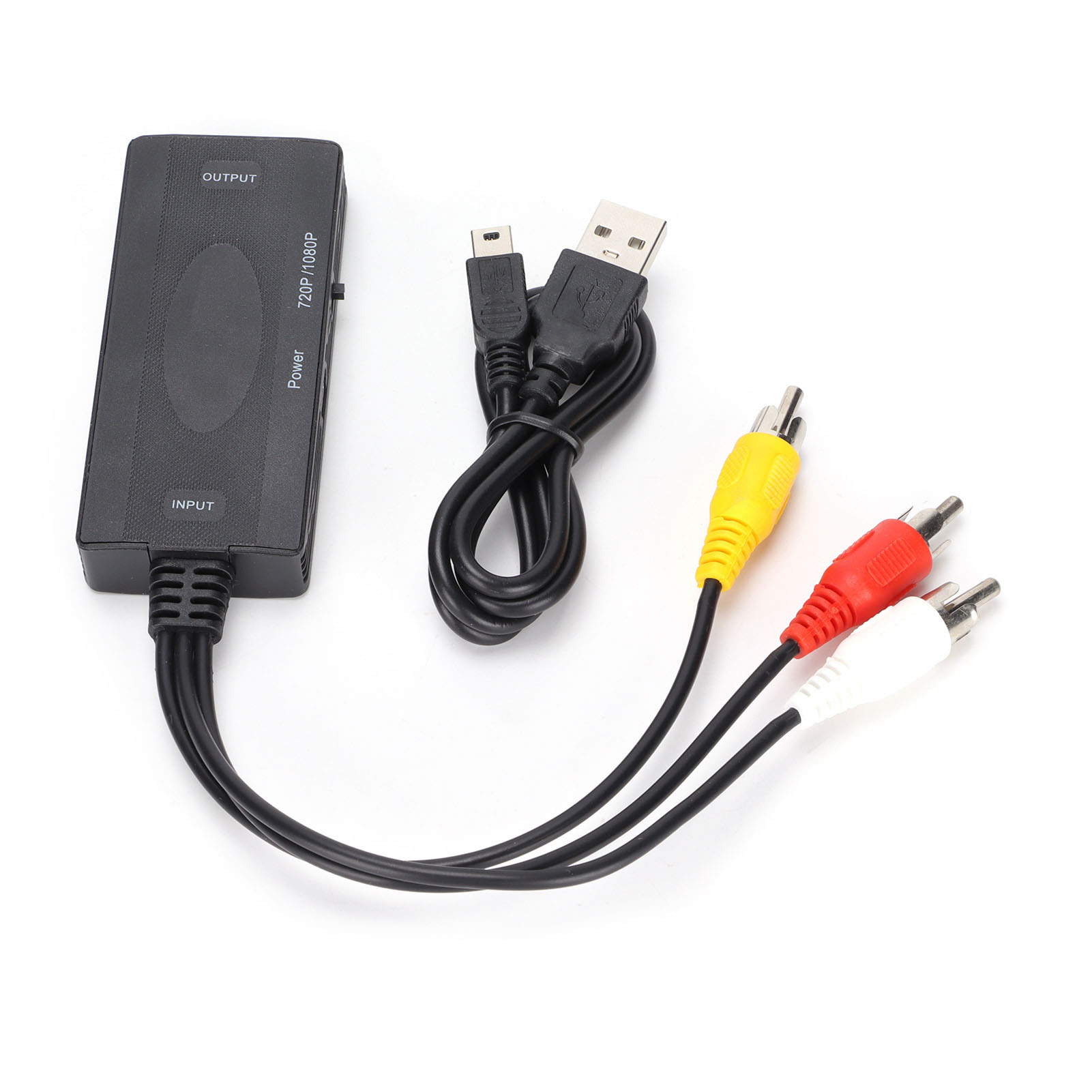 Av-zu-hdmi-konverter, Audio/video-zu-hdmi-adapter, Geeignet Für Fernseher, Vhs-videorecorder Und Dvd-player (schwarz).