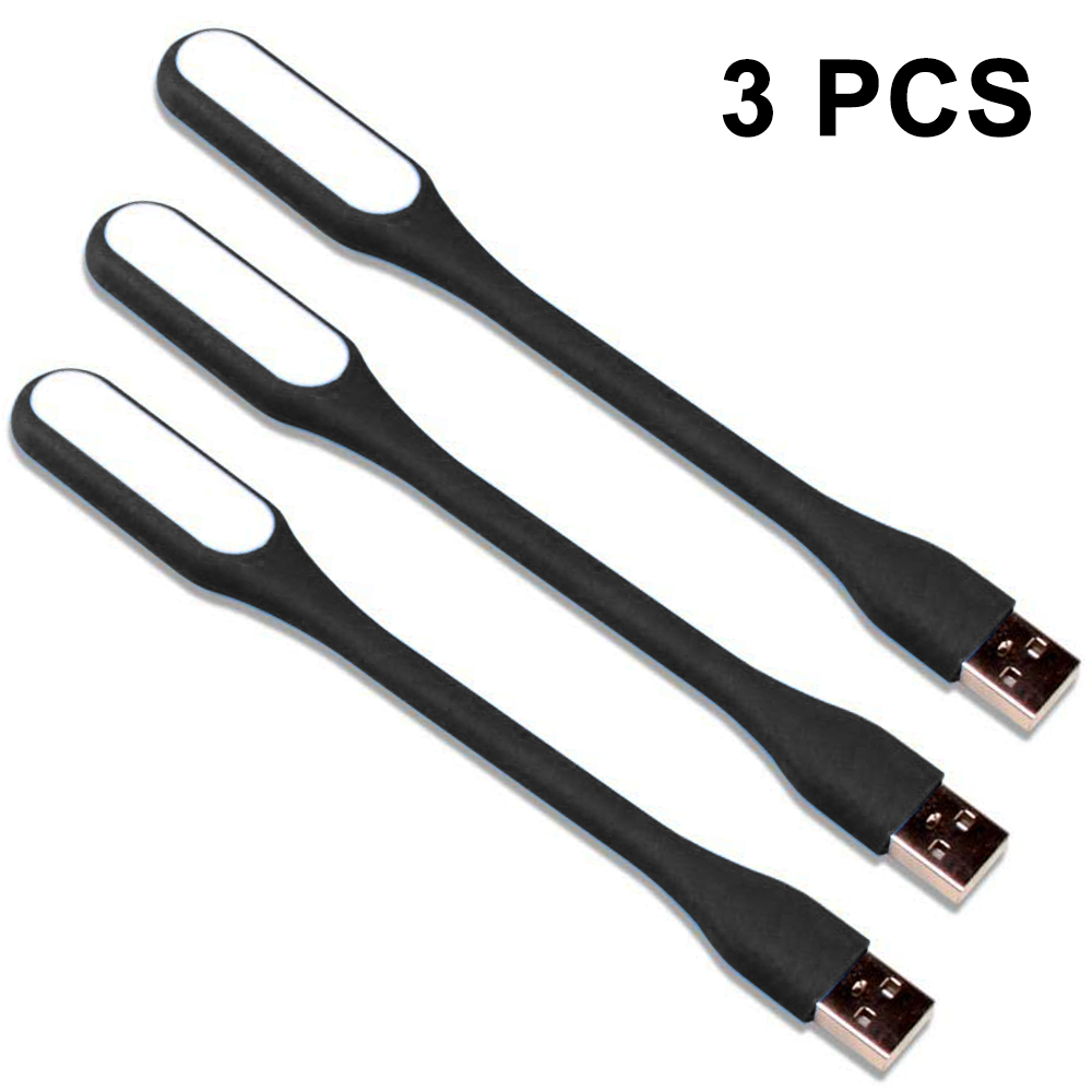 Set Mit 3 Mini-usb-led-lampen – Flexible Usb-lampen Für Laptop Und Tastatur, Ideal Als Leselampe Oder Tragbare Beleuchtung.