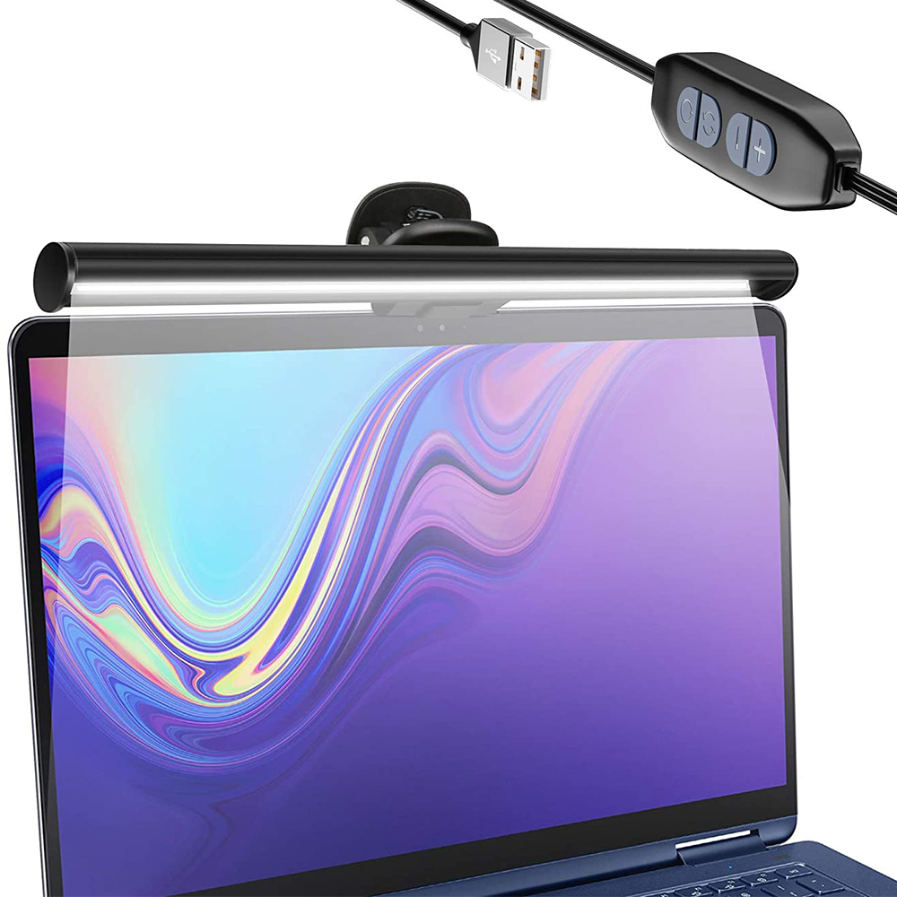 Laptop-bildschirmleuchte, Bildschirmlichtleiste, Blendfreie Led-leselampe, Usb-betrieben, Schreibtischlampe Für Zuhause Und Büro, Platzsparend