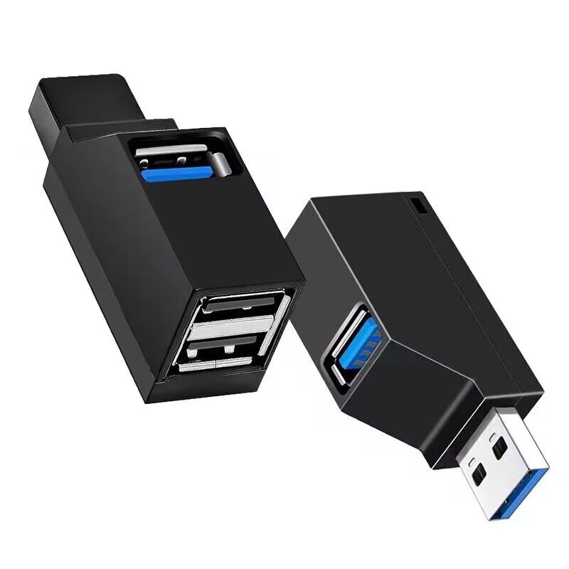(2 Stück) Usb-hub, Usb-verlängerungsadapter, 1 Usb 3.0-anschluss Und 2 Usb 2.0-anschlüsse, Tragbar, Kann Mit Externen Festplatten, Usb-sticks, Mäusen Und Anderen Peripheriegeräten Verbunden Werden.