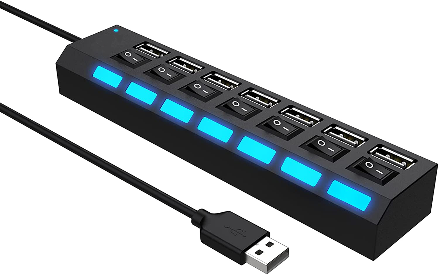 7-port-usb-2.0-hub Mit Individuellen Schaltern Und Leds, Usb-2.0-splitter Für Alle Usb-geräte