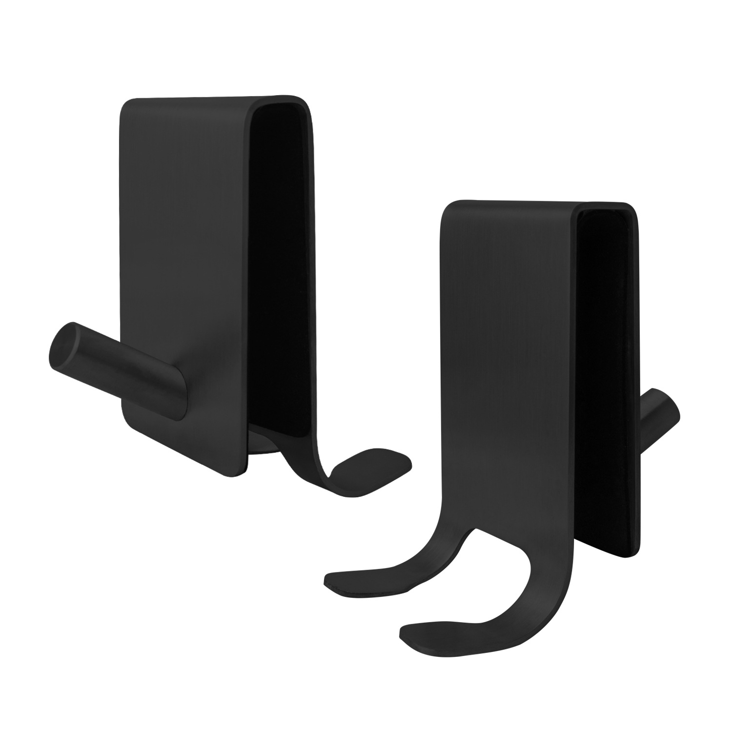 Doppelseitiger Duschtürhaken, Handtuchhalter Für Glas, Edelstahl, Kein Bohren Erforderlich, Schwarz