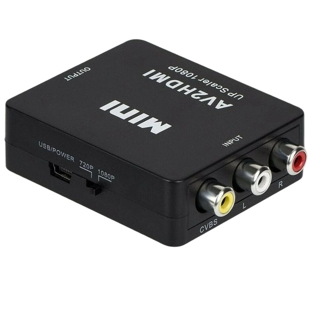 Mini Av Zu Hdmi Konverterbox, Av2hdmi Rca Av Hdmi Cvbs Zu Hdmi Adapter, Kompatibel Mit Hd-fernsehern, Ps3, Ps4, Pc, Dvd-playern, Xbox Und Projektoren.