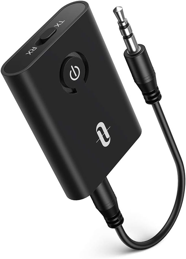 Bluetooth 5.3 Sender/empfänger, 2-in-1 3,5-mm-funk-audioadapter (geringe Latenz, 2 Geräte Gleichzeitig, Für Tv/heim-audiosystem)