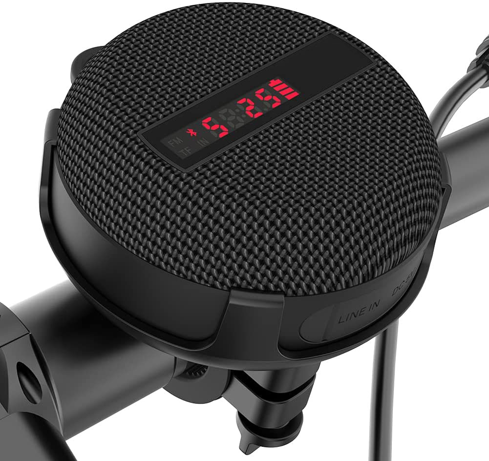 Bluetooth-lautsprecher Für Fahrräder, Tragbarer Lautsprecher Mit Akkuanzeige Und Eingebautem Mikrofon, Wasser- Und Staubabweisend Für Radfahren, Duschen, Strand Und Spaziergänge.