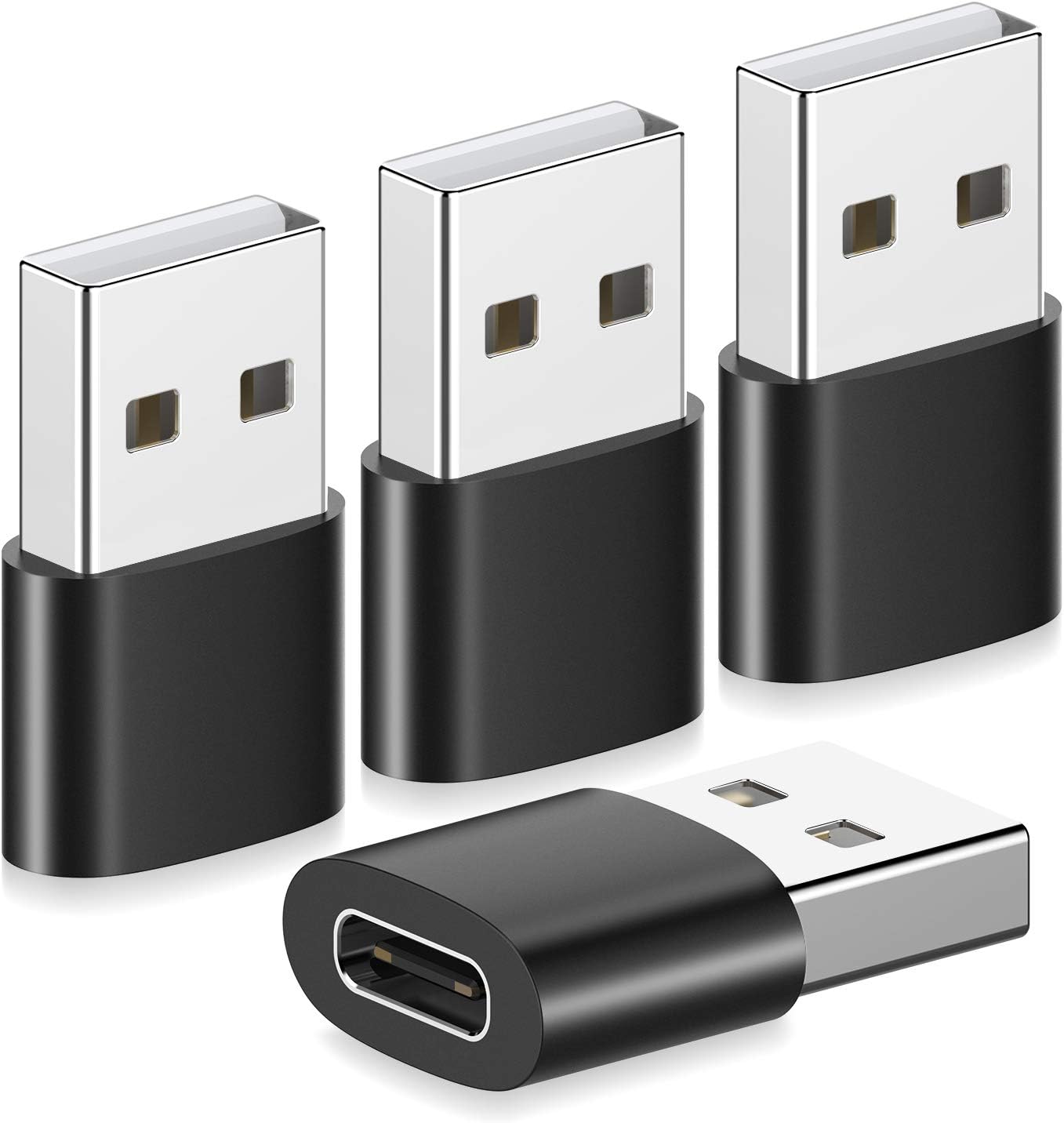 Yootech Usb-c-buchse Auf Usb-stecker Adapter (4er-pack), Usb-c-auf-usb-adapter, Typ-c-auf-typ-a-stromkabelanschluss, Kompatibel Mit Iphone 13, 12 Mini, Pro Max, Samsung Galaxy S21, Ipad Mini, Air, Pro