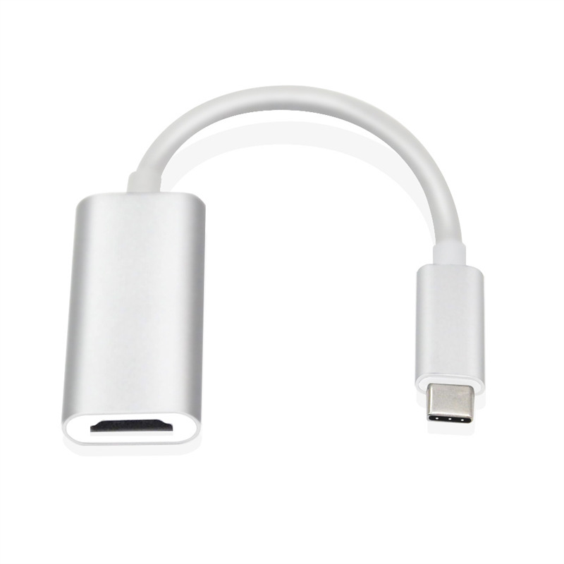 Usb 3.1 Typ-c Adapter – Typ-c Zu Hdmi Videokonverter Für Pc, Laptop, Computer Und Mobiltelefon – (4k 60 Hz, Silber)