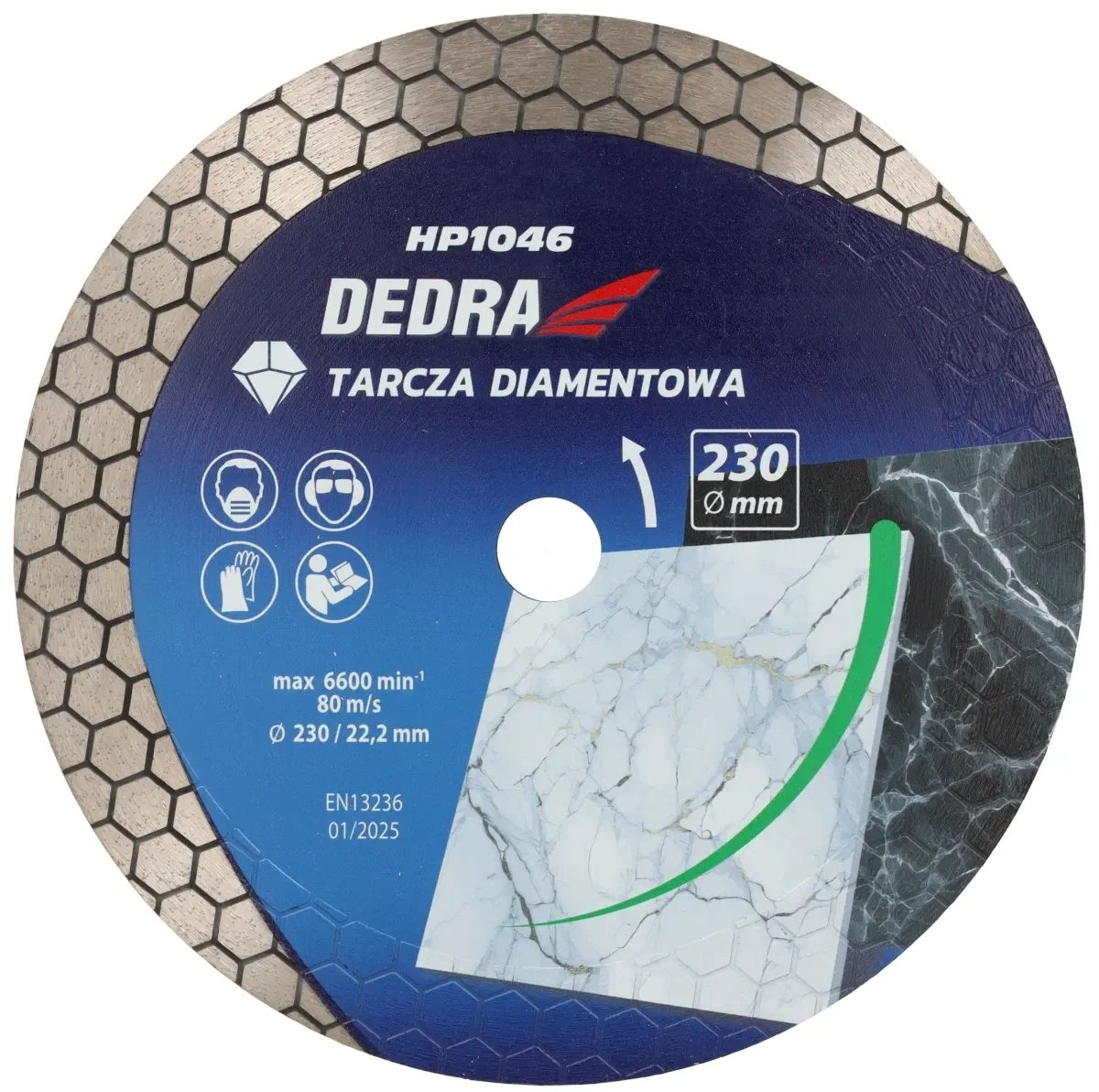 Diamant-trennscheibe Dedra H1046 230 Mm Wabensegmente