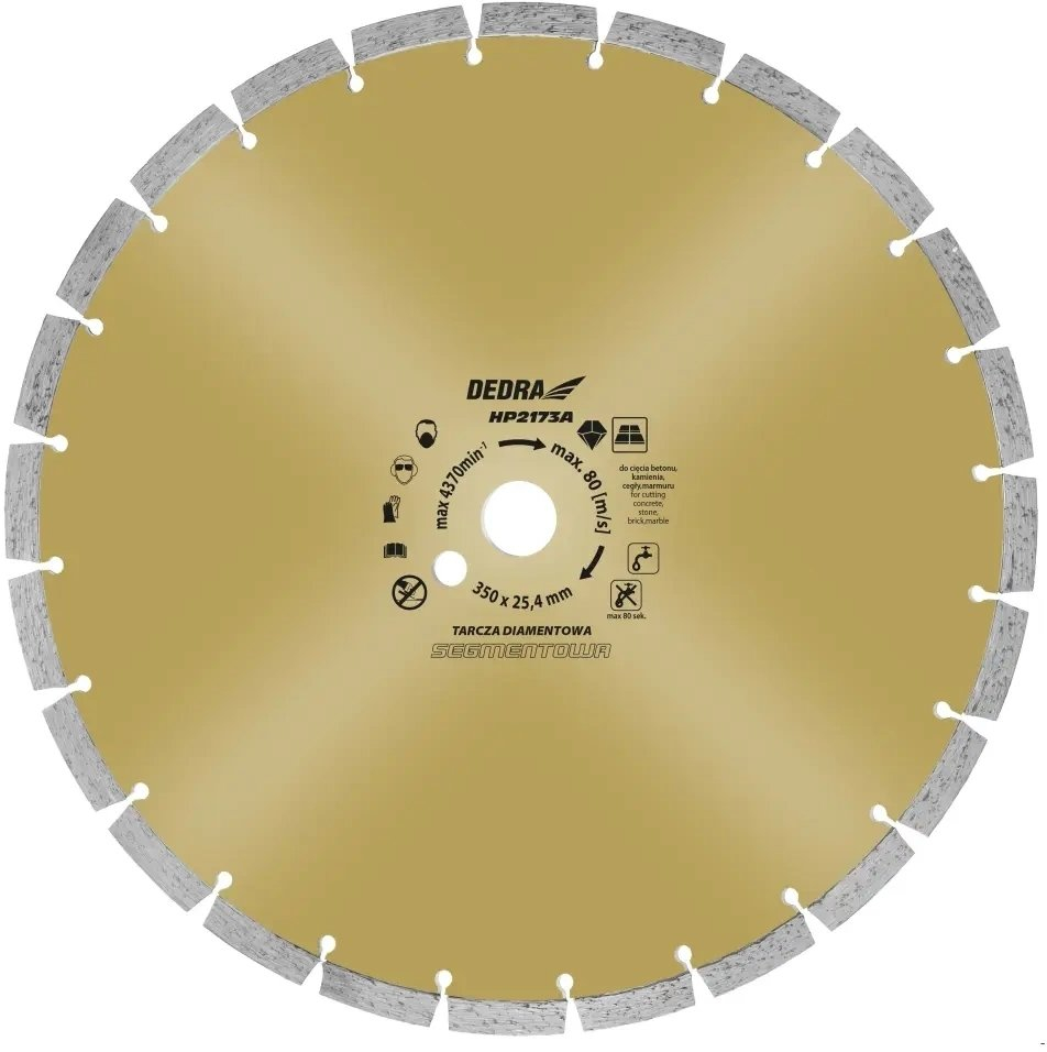 Diamantscheibe Dedra Diamond Cutting Disc 350 Mm Segmentiert