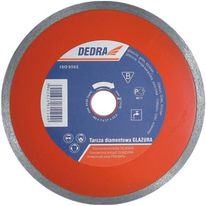 Diamantscheibe Dedra H1125 Nassschnitt Durchgehend Rand 230x25.4mm