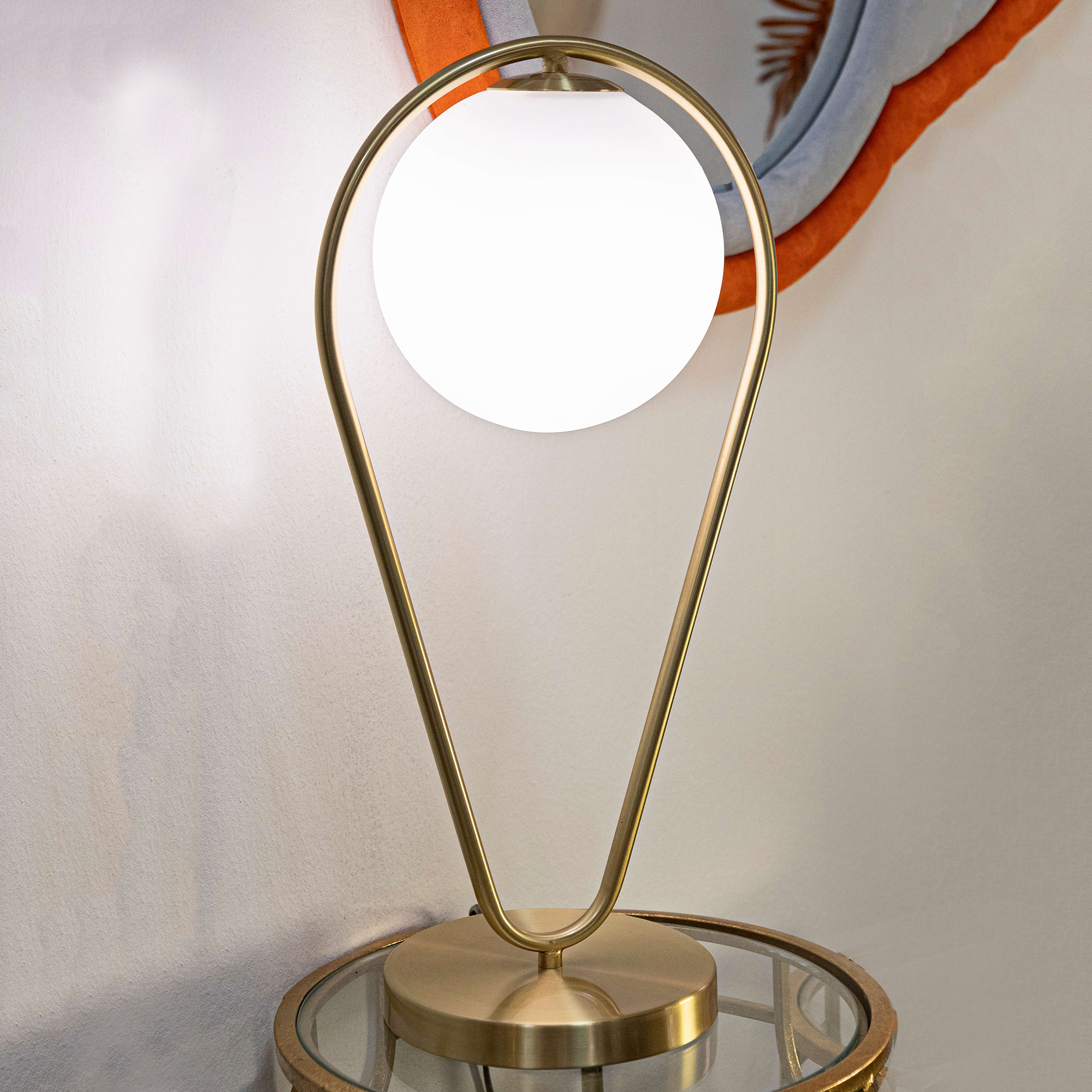 Tischlampe Basomo, Benötigt 1 Glühbirne, Fassung E14, Manuell Schalter, Weiß