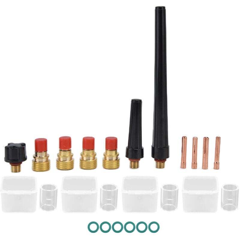 [neuwertig]21-teiliges Wig-schweißset Mit Klemmen, Düsen, Glas, Schutzkappen Und Zubehör Wp-9 20 25 Modell 300a