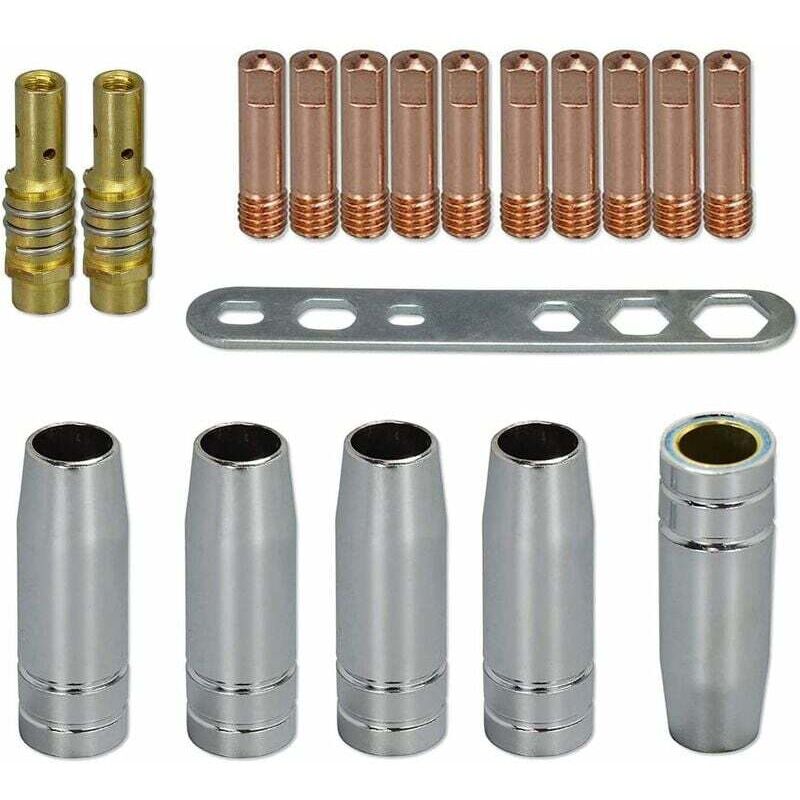 [neuwertig]mb15 15ak 0,8 Mm M6 Kontaktspitze & Halterdiffusor Und Schutzschneidspitze Für Mb15 15ak Mig-schweißbrenner, 18er-pack