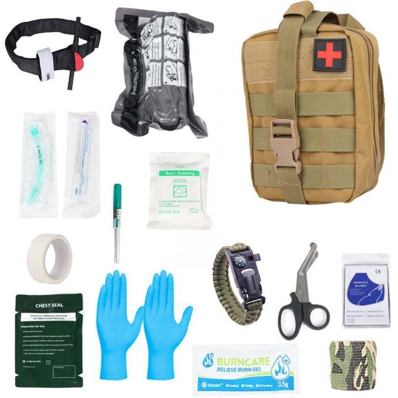 [neuwertig]notfallset Für Den Outdoor-bereich, Persönliches Erste-hilfe-set, Tragbares Rettungsset, Taktisches Rettungs- Und Schutzset, 16-teiliges Set