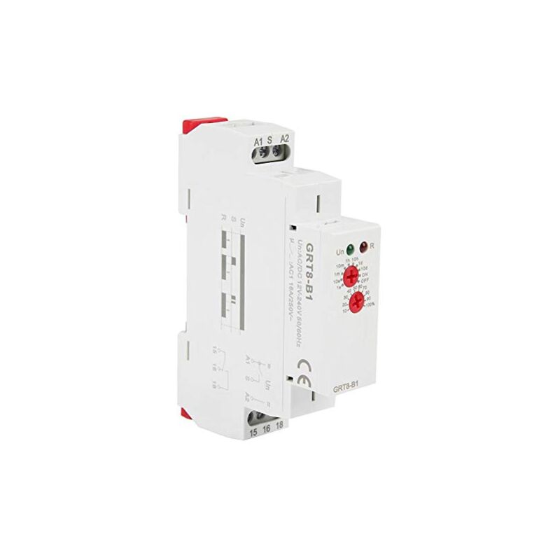 [neuwertig]verzögerungsrelais – Grt8-b1 Ac/dc 12–240 V Multifunktions-zeitverzögerungsrelais, Mini-zeitverzögerungsrelais – M1 Din-schienenmontage, 10 Funktionen, Led-anzeigen Für Industrieanlagen