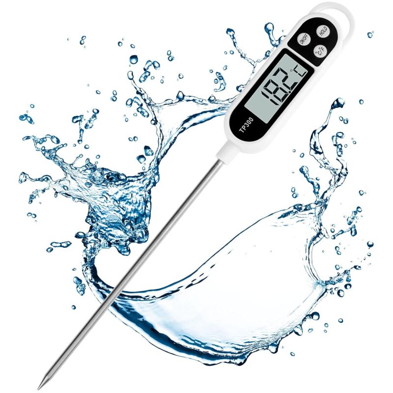 [neuwertig]küchenthermometer, Digitalthermometer Mit Langer Sonde, Sofortablesende-kochthermometer, Fleischthermometer Für Lebensmittel, Fleisch, Öl, Milch, Wein, Grillgut Und Heißes Wasser