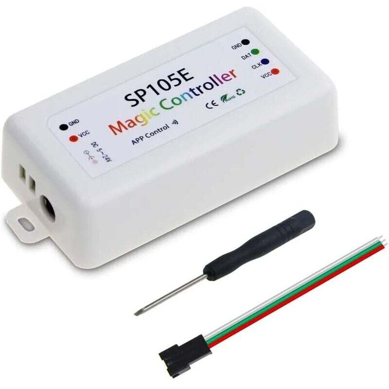 [neuwertig]magic Dream Bluetooth-funk-led-lichtsteuerung, Farbe, Ios, Android, Dc 5–24 V, Ideal Für Adressierbare Led-streifen-pixelmodule Ws2811, Ws2812b, Ws2801 Und Sk6812
