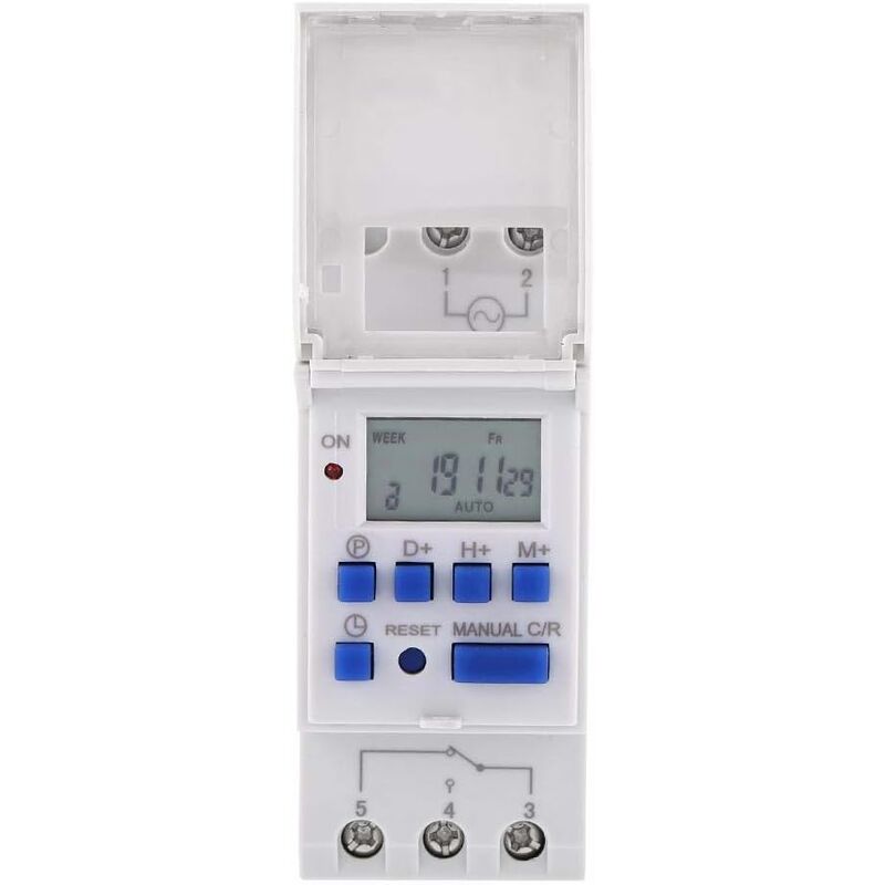 [neuwertig]digitaler Programmierbarer Timer Mit Lcd-anzeige, Wöchentlich Programmierbarer Zeitschalter, 16-ein- Und 16-ausschalt-timerrelais (12 V)