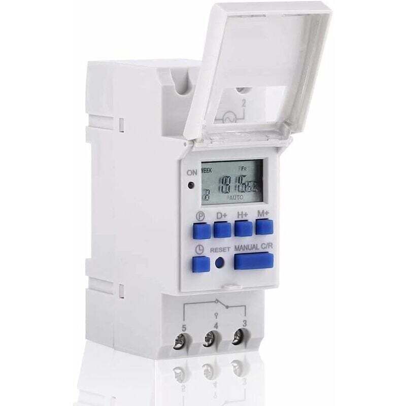 [neuwertig]lcd-digitaltimer, Programmierbarer Digitaltimer Mit Lcd-anzeige, Wöchentlich Programmierbarer Zeitschalter, 16 Ein- Und 16 Ausschaltzyklen, Timer-relais (220 V)